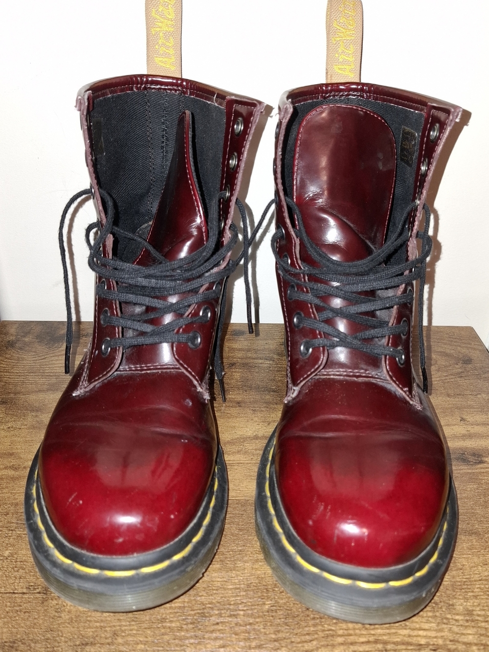 Dr. Martens Womens Size 8 Cherry Red Lace-Up Boots